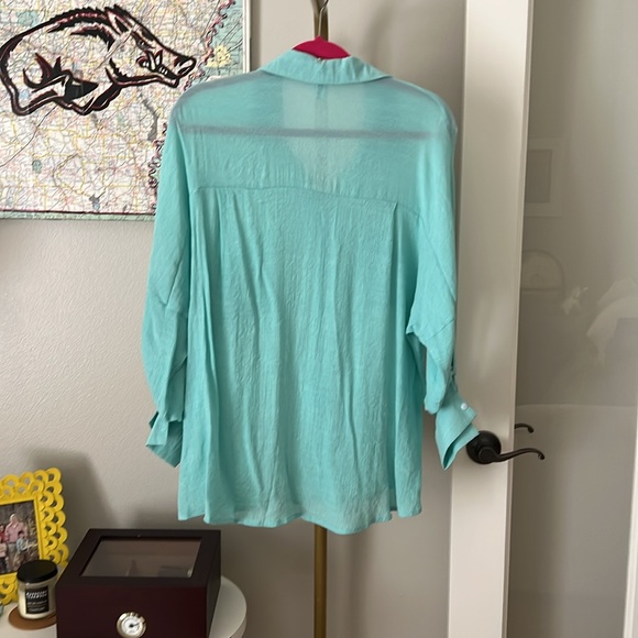 Aqua Women's Button-Down Shirt - Picture 2 of 8